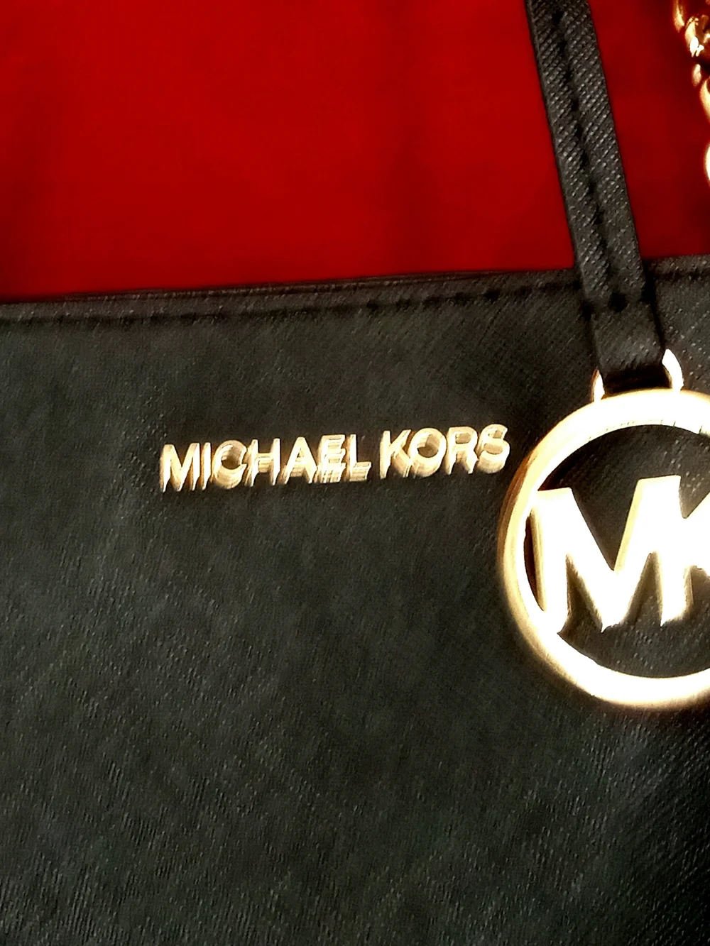 Michael Kors Susanna Gold Trim Tote Bag Purse